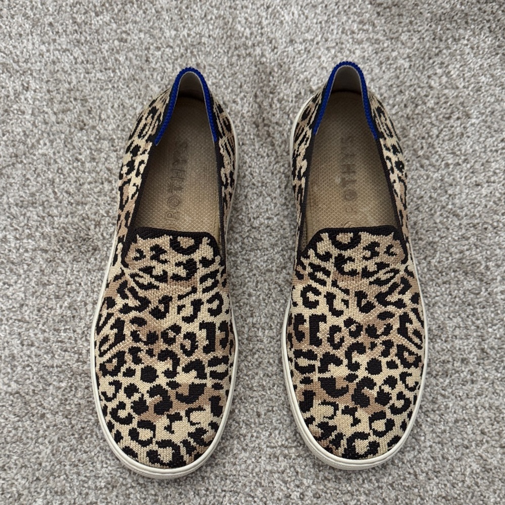 Rothy's Leopard Print Slip-On Sneakers